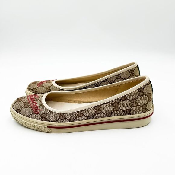 Gucci GG Supreme Monogram Slip On Flats Size 39, 9 - Picture 5 of 14